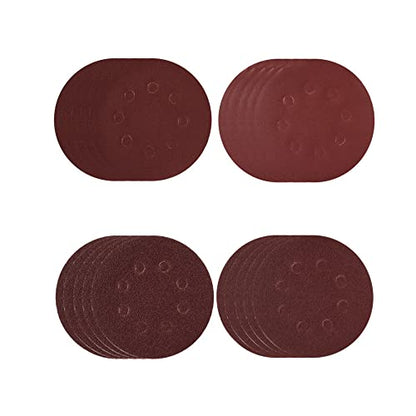 SKIL 20-Piece Mixed 5 in. 60/80/120/240 Grits Round Sanding Paper Kit for SKIL Sanders SR211601/SR6604B-10/SR660302 - CDA9003 - style: Orbital Sanding Paper (20pc)