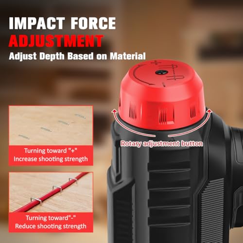 20v Cordless Staple Gun Brad Nailer 2 in 1 Aluminum Metal Magzine