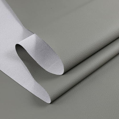 Marine Vinyl Fabric Waterproof Soft Leather Material 55"×36" Gray - color: Grey, size: 55"W x 36"L