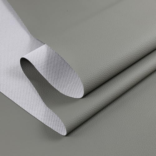 Marine Vinyl Fabric Waterproof Soft Leather Material 55"×288" Gray - color: Grey, size: 55"W x 288"L