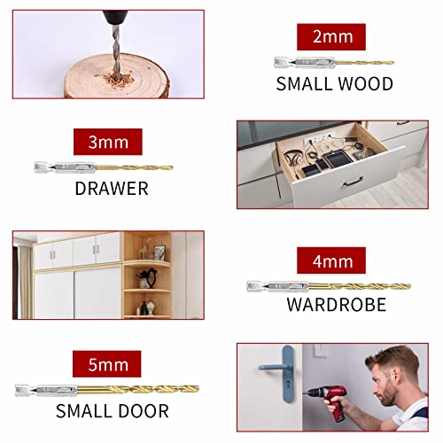 Cabinet Hardware Jig, Aluminum Alloy Cabinet Handle Jig Tool for Fast and Accurate Installation of Door Handles and Drawer Front Knobs, Pulls(with Automatic Center Punch and 4 Drill Bits)