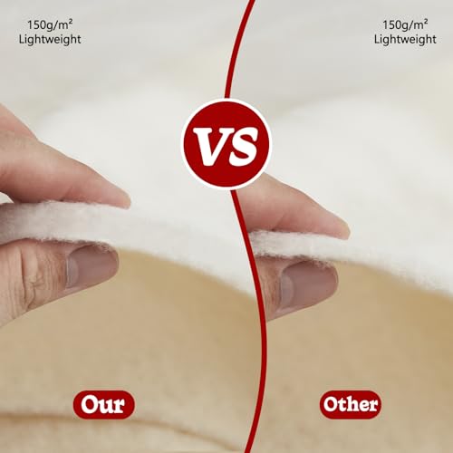 RRKTP Cotton Batting for Quilting，200 g/m² Lightweight Quilt Batting Crib Size，Natural All Season Comfort Cotton Stuffing, Sewing Handmade & DIY Crafts 50"×60" - size: 50×60