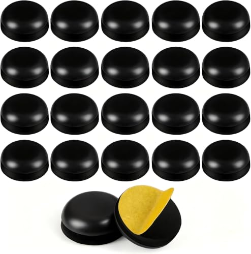 24 Pcs Chair Sliders 1/2" Half Inch Small Furniture Sliders for Carpet - size: 1/2 Inch Round Black