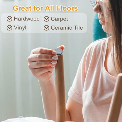 uxcell Furniture Sliders, 4Pcs 2" x 2" - PTFE Square Appliance Slider, Self-Adhesive Chair Glides, Chair Leg Floor Protectors for Carpet Hardwood Floors - size: 2" x 2"