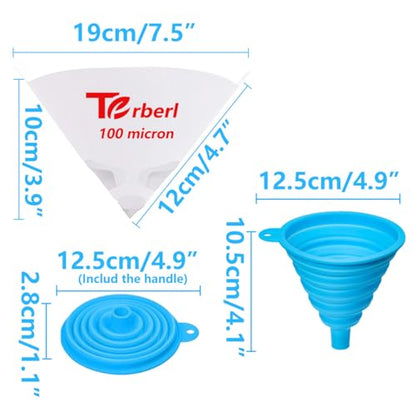100Pack 100 Micron Paint Strainers Paint Cones with Silicone Funnel - size: 101 Pack