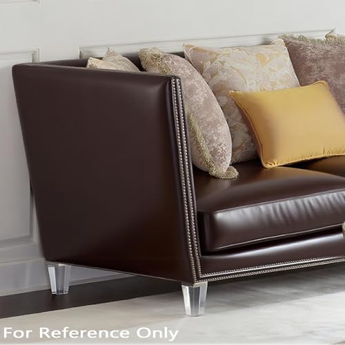 Clear Acrylic Couch Legs, 3.25 Inch Height, 2 Inch Width, 4Pcs - size: H 3-1/4 Inch