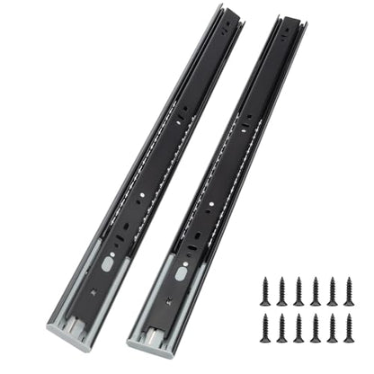 Goldenwarm 24 Inch Black Soft Close Drawer Slides 20 Pack 10 Pairs 100lb - size: 24 Inch
