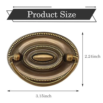 6 Pieces Antique Brass Drawer Pulls - Dresser and Cabinet Knobs, Kitchen Hardware for Cabinets, Handles for Dresser Drawers, Decorative Door Pulls (Antique Brass)