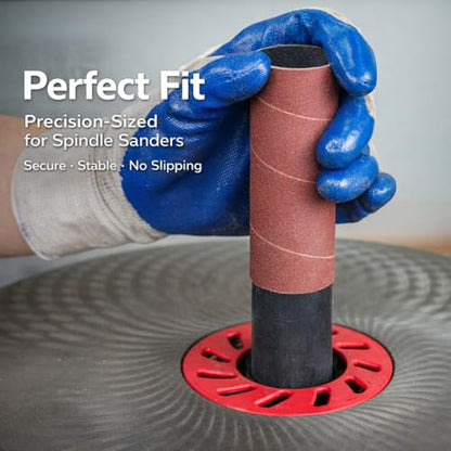 Dark Stone Spindle Sander Sanding Sleeves, 4-1/2" Length, Assorted Diameters 1/2"–3", Aluminum Oxide Replacement Sleeves, 6-Pack, Choose Grit (80)