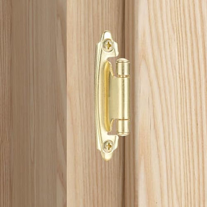 Gold Cabinet Hinges, 3/8” Inset, 4 Pack - color: Gold, size: 3/8 Inch Inset