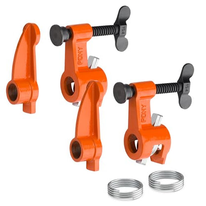 PONY The Original 2 Pack 3/4″ Deep-Reach Pipe Clamp for Woodworking
