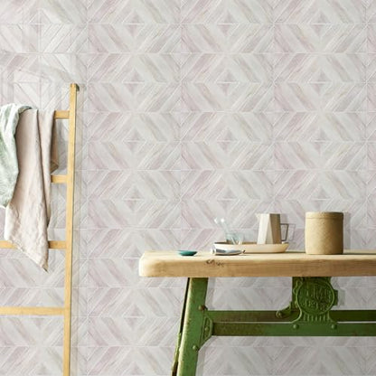 STICKGOO Herringbone Peel and Stick Backsplash, Blush Beige Wood, 10 Sheets - color: Blush Beige Wood, size: Pack of 10