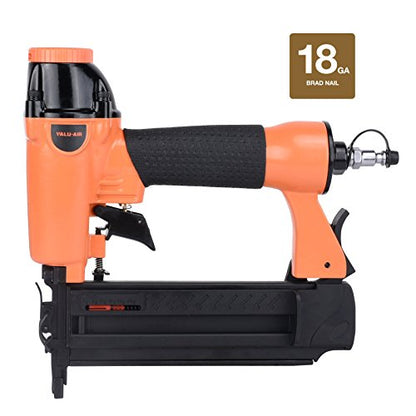 Valu-Air F50Q 18 Gauge Pneumatic Brad Nailer 3/8” to 2” for Cabinet, Trim, Baseboard, Chair Rail, and Finish Work (Needs An Air Compressor)