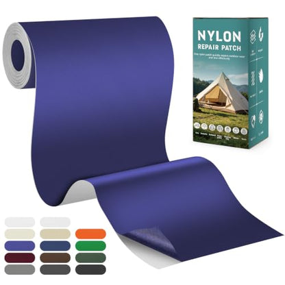 Nylon Tent Repair Tape, Self-Adhesive Fabric Patch Kit Royal Blue - color: Royal Blue