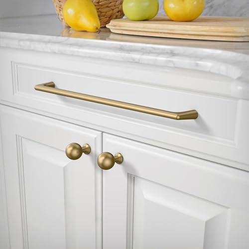 Amerdeco 10 Pack Champagne Bronze Cabinet Pulls 10 Inch(256MM) Hole Centers Kitchen Cabinet Handles Hardware Kitchen Handles for Cabinets Cupboard Handles Drawer Pulls ZH0041 - color: Champagne Bronze, size: 10" hole center