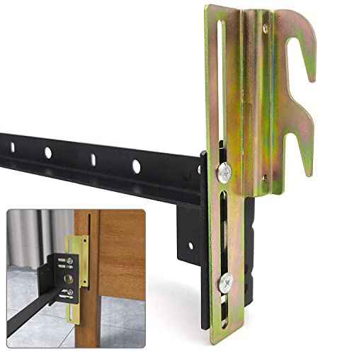 2Pcs 711 Bolt to Hook on Bed Frame Conversion Brackets with Hardware Hook