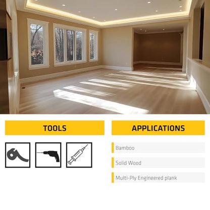 Sika DriTac - Floor Repair Adhesive - SW-1 Solid Wood and Bamboo Floor Repair kit - White - Corrects voids and Popping Wood Conditions - Full kit