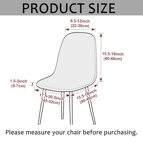 HAOYONG Modern Dining Chair Covers Printed Shell Chair Cover Lounge Armless Chair Cover Stretchable Slipcovers for Kitchen, Office, Dining Room and Living Room(Set of 6) - color: Olive Green, size: 6 PCS
