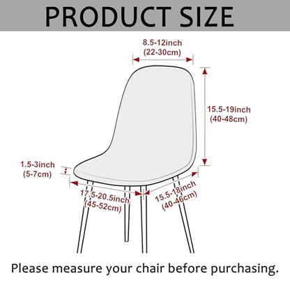 HAOYONG Modern Dining Chair Covers Printed Shell Chair Cover Lounge Armless Chair Cover Stretchable Slipcovers for Kitchen, Office, Dining Room and Living Room(Set of 6) - color: Olive Green, size: 6 PCS
