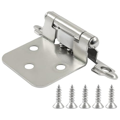 Self Closing Cabinet Hinges, 10 Pack, Silver - color: Silver