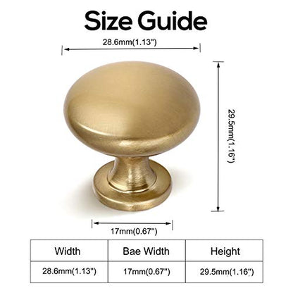 Brass Cabinet Knobs,Brushed Gold Drawer Knobs,15 Pack - color: Warm Gold
