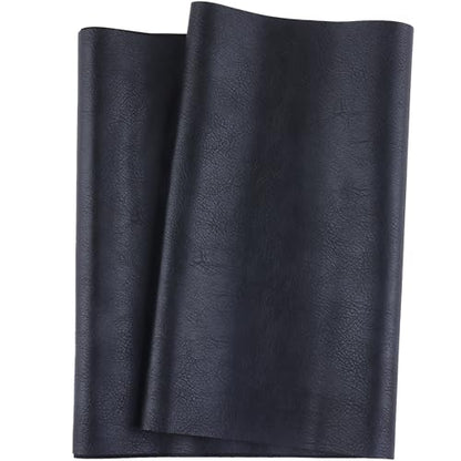 HGUAN Black Faux Leather Sheets 1 Yard Cut 54"x36" Suitable for Upholstery Furniture Seat, Handmade DIY Projects (Black) - color: Black, size: 54"X36"