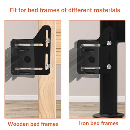 Ertuohg 2Pcs Bed Frame Brackets for Headboard, Headboard Adapter Kit, Bed Frame Adapter/Connector Plate, Adjustable Headboard Attachment for Metal Bed Frame