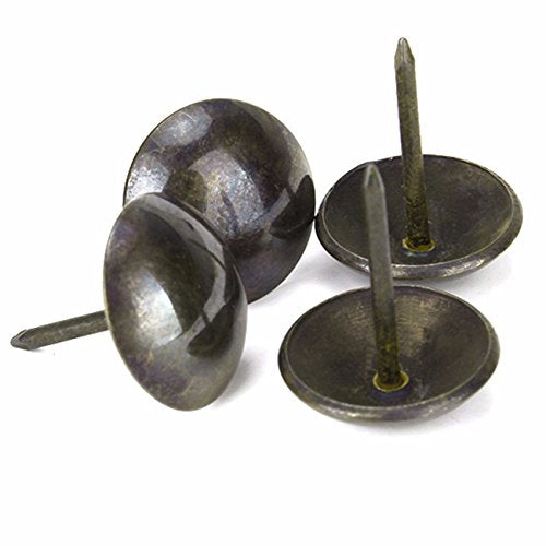 Ogrmar 50PCS Antique Upholstery Tacks for Furniture Round Large-Headed Nail