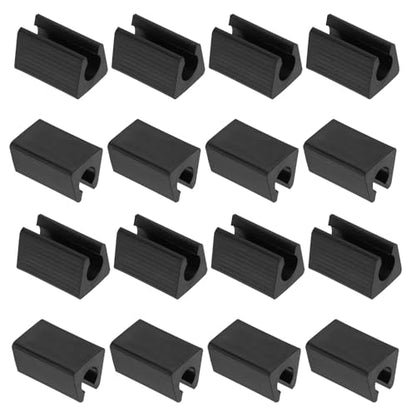 uxcell 16Pcs Chair Leg Caps, 0.39" Office Chair Floor Protectors with Nail, Plastic Glide Caps for Metal Chair Feet, Anti-Slip Furniture Pads for Hardwood Floors, Black - size: 0.39"