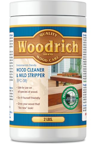 EFC-38 Wood Cleaner & Mild Stripper for Cleaning Outdoor Decks, Fences, Siding, and Log Cabins - 2 lbs Concentrated Powder (Covers 750 Sq. Ft.)