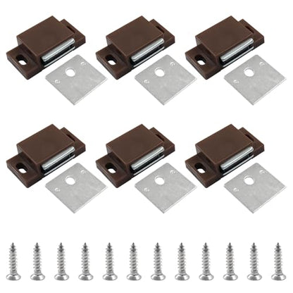 Litoexpe 6 PCS Brown Magnetic Door Catch - color: Brown