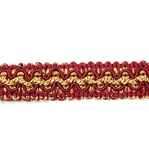 BEL AVENIR Braid Trim 0.78 inch 6.8 Yards Red Gimp Fabric Trim - color: Red