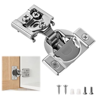 TopDirect 20 Pack Overlay Soft Close Door Hinges,1/2 inch Kitchen Cabinets Hinges for Face Frame Door,105°Opening Angle Concealed Self Closing Cabinet Hinges - size: 20 Pack