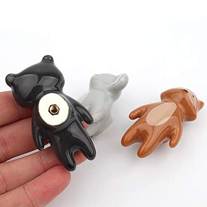 5Pcs Cute Animal Knobs Kids Handles Ceramic Knobs Children's Room Door Nursery Cupboard knobs Lovely Cabinet pulls Drawer knob for Kids, with Screws - color: Animal