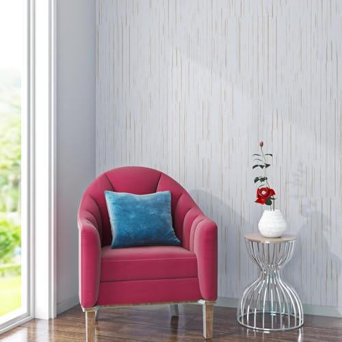 Livelynine Textured Wallpaper Peel and Stick White and Gold Grasscloth Wallpaper Prepasted Removable Wall Paper for Bathroom Dorm RV Self Adhesive Vinyl Textured Contact Paper Shelf Liner 15.8x78.8 - size: 15.8x78.8 Inch