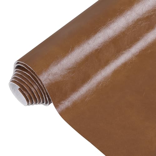 54" Marine Vinyl Upholstery Faux Leather Fabric by The Yard Waterproof - color: Brown, size: Pre-cut 3 Yards 54"x108"