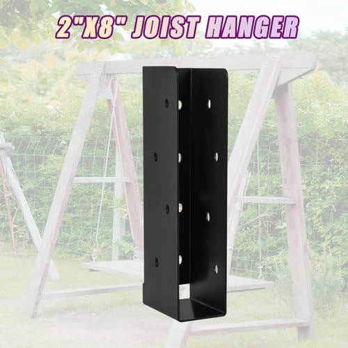 8 Pcs of 2"x8" Concealed Joist Hangers for Outdoor - size: 2"x 8"