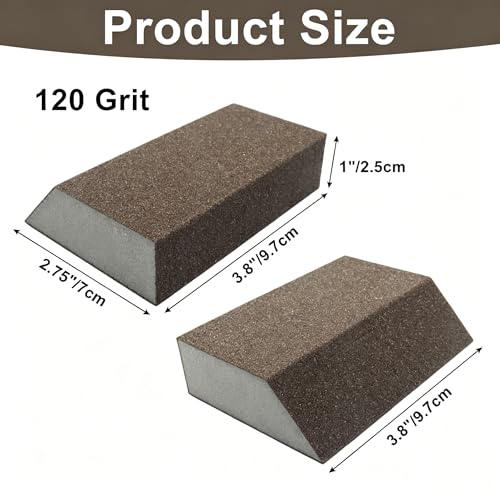8 pcs 120 Grit Sponge Sanding Block - size: 120 Grit