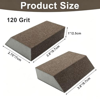 8 pcs 120 Grit Sponge Sanding Block - size: 120 Grit