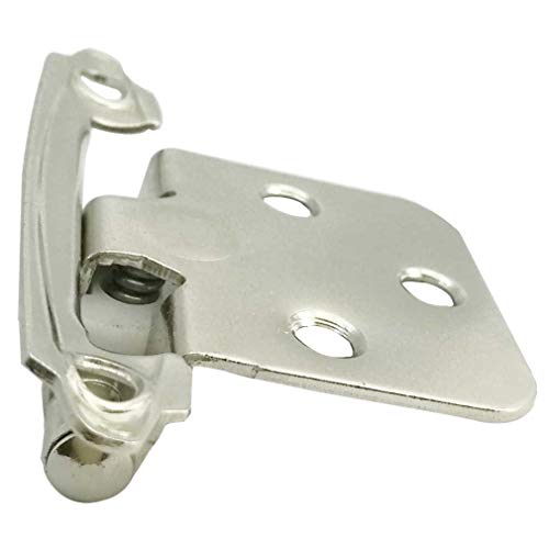 Traditional Cabinet Hinge Variable Overlay 10 Pack Bright Nicke - size: Bright Nickel