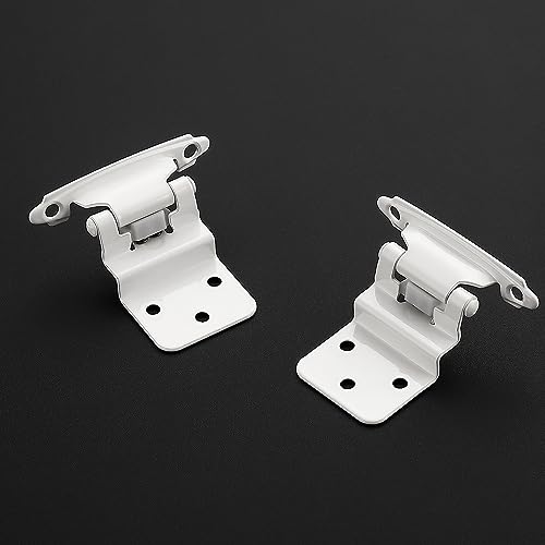 Ravinte 3/8" Inset White Cabinet Hinges 60 Pack (30 Pairs) - color: White