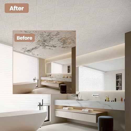 Ceiling Tiles 13.8x13.8 inch, 16 Pcs Ceiling Tiles - color: Geometric, size: 16pcs