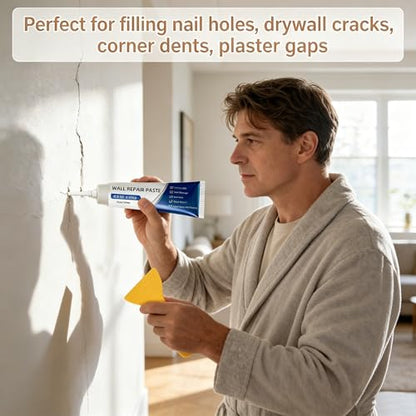 2 Pcs Drywall Repair Paste with Scraper, New Drying Wall Mending Agent, Quick Wall Repair for Holes, Cracks, Scratches, Home DIY Fix, Multi-Functional Spackle Wall Repair Kit