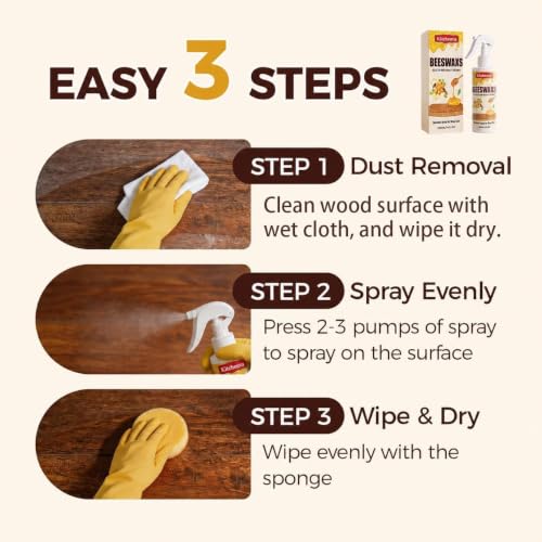 Wood Polish Beeswax Conditioner, Restore Furniture Floor Table, Nourish dry