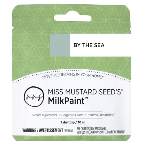 Miss Mustard Seed's Milk Paint for Furniture, Cabinets & Wood, By the Sea, Sample - color: By the Sea, size: 1 Ounce (Pack of 1)