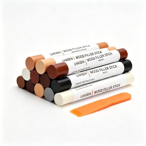 12 Colors Wood Filler Sticks, Wood Wax Crayons - color: Light Color 12pcs
