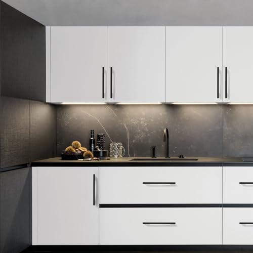6 Pack 7.5"(192mm) Black and Gold Cabinet Pulls Knurled Kitchen Cabinet Handles Drawer Pulls Cupboard Hardware for Cabinets - color: Black and Gold, size: 7.5"Hole Center, style: 6 Pack