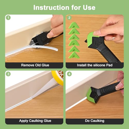 Silicone Caulking Tool Kit, Caulk Remover & Grout Removal Tool