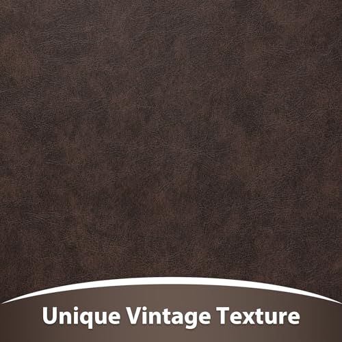 Faux Leather 1.3mm Upholstery Fabric by the Yard 55x36 Inch Yellow Coffee - color: Yellow Coffee, size: Pre Cut 1 Yard