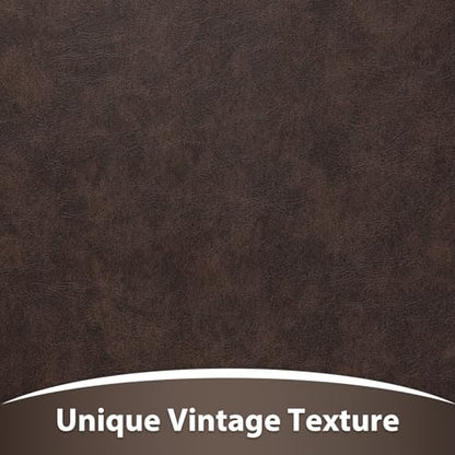 Faux Leather 1.3mm Upholstery Fabric by the Yard 55x36 Inch Yellow Coffee - color: Yellow Coffee, size: Pre Cut 1 Yard